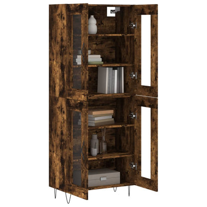 Highboard Smoked Oak 69.5x34x180 cm Engineered Wood