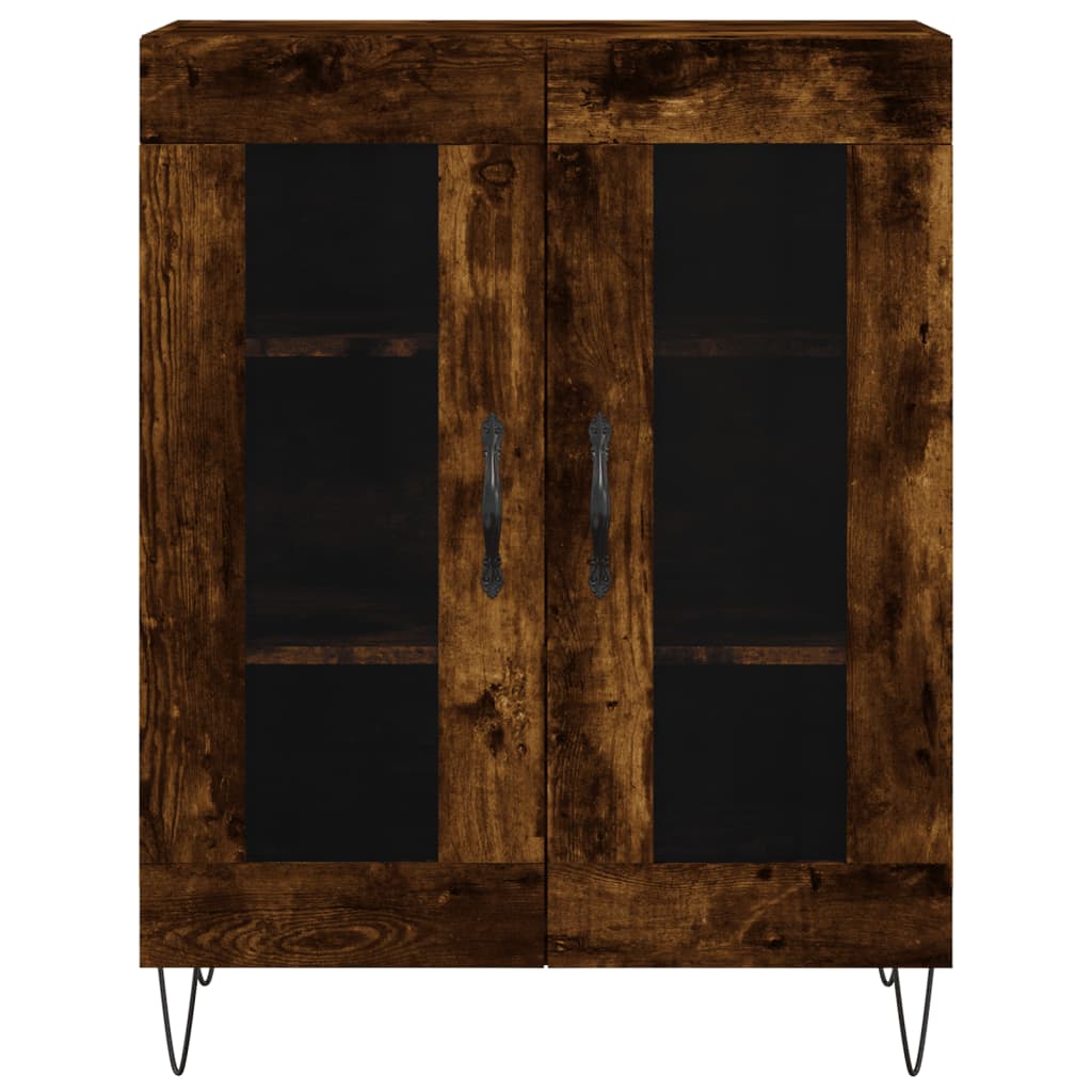 Highboard Smoked Oak 69.5x34x180 cm Engineered Wood
