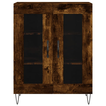 Highboard Smoked Oak 69.5x34x180 cm Engineered Wood
