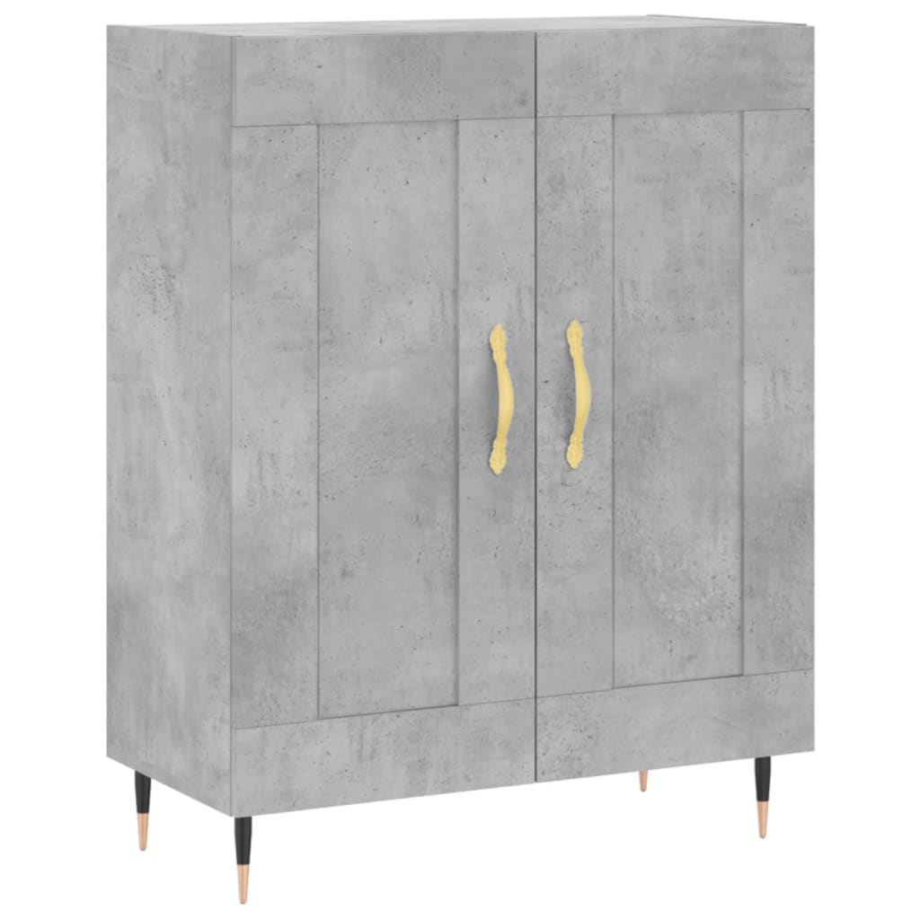 Highboard Concrete Grey 69,5x34x180 cm Engineered Wood
