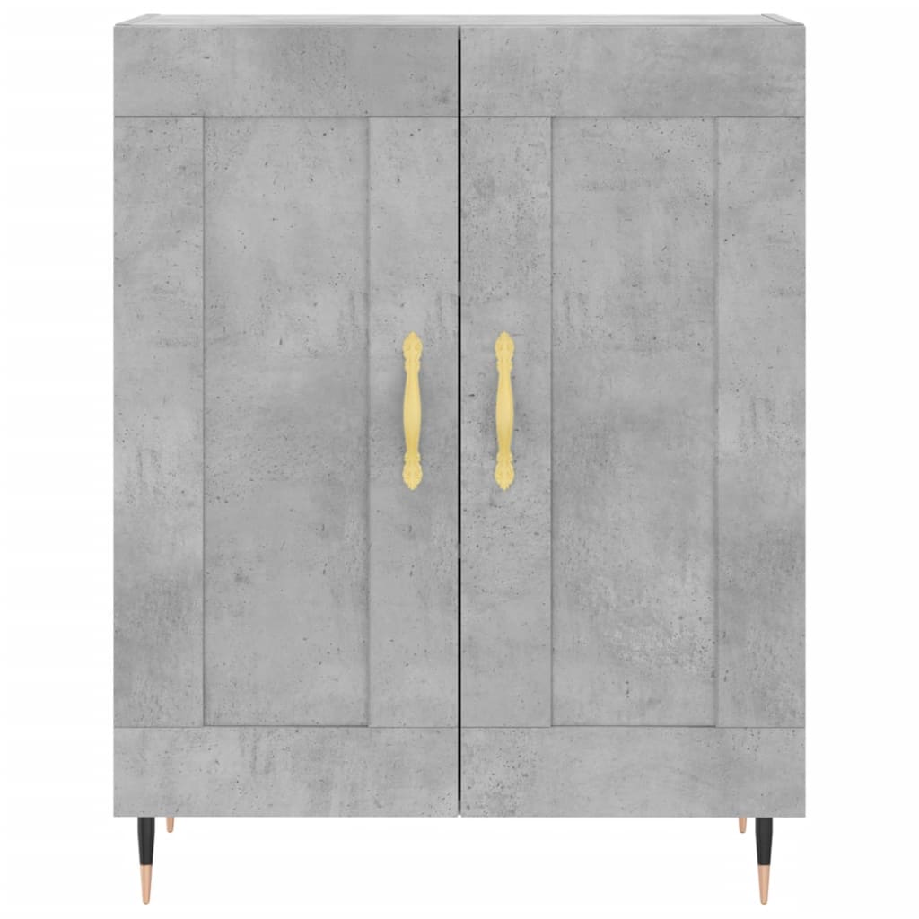 Highboard Concrete Grey 69,5x34x180 cm Engineered Wood