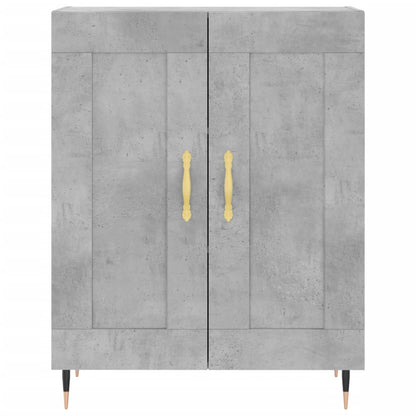 Highboard Concrete Grey 69,5x34x180 cm Engineered Wood