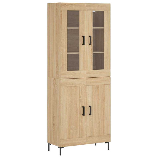 Highboard Sonoma Oak 69.5x34x180 cm Engineered Wood