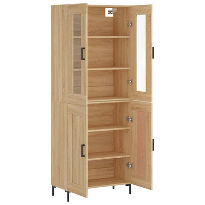 Highboard Sonoma Oak 69.5x34x180 cm Engineered Wood