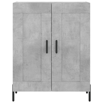 Highboard Concrete Grey 69.5x34x180 cm Engineered Wood
