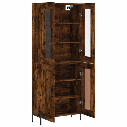 Highboard Smoked Oak 69,5x34x180 cm Engineered Wood