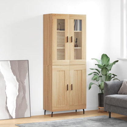 Highboard Sonoma Oak 69.5x34x180 cm Engineered Wood