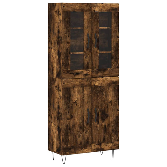 Highboard Smoked Oak 69,5x34x180 cm Engineered Wood