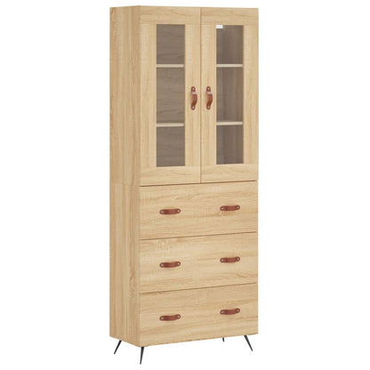 Highboard Sonoma Oak 69,5x34x180 cm Engineered Wood
