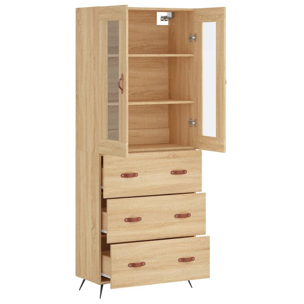 Highboard Sonoma Oak 69,5x34x180 cm Engineered Wood