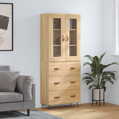 Highboard Sonoma Oak 69,5x34x180 cm Engineered Wood
