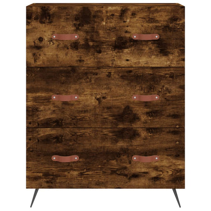 Highboard Smoked Oak 69,5x34x180 cm Engineered Wood