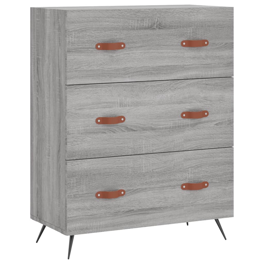 Highboard Grey Sonoma 69,5x34x180 cm Engineered Wood