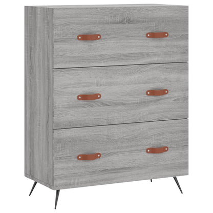 Highboard Grey Sonoma 69,5x34x180 cm Engineered Wood