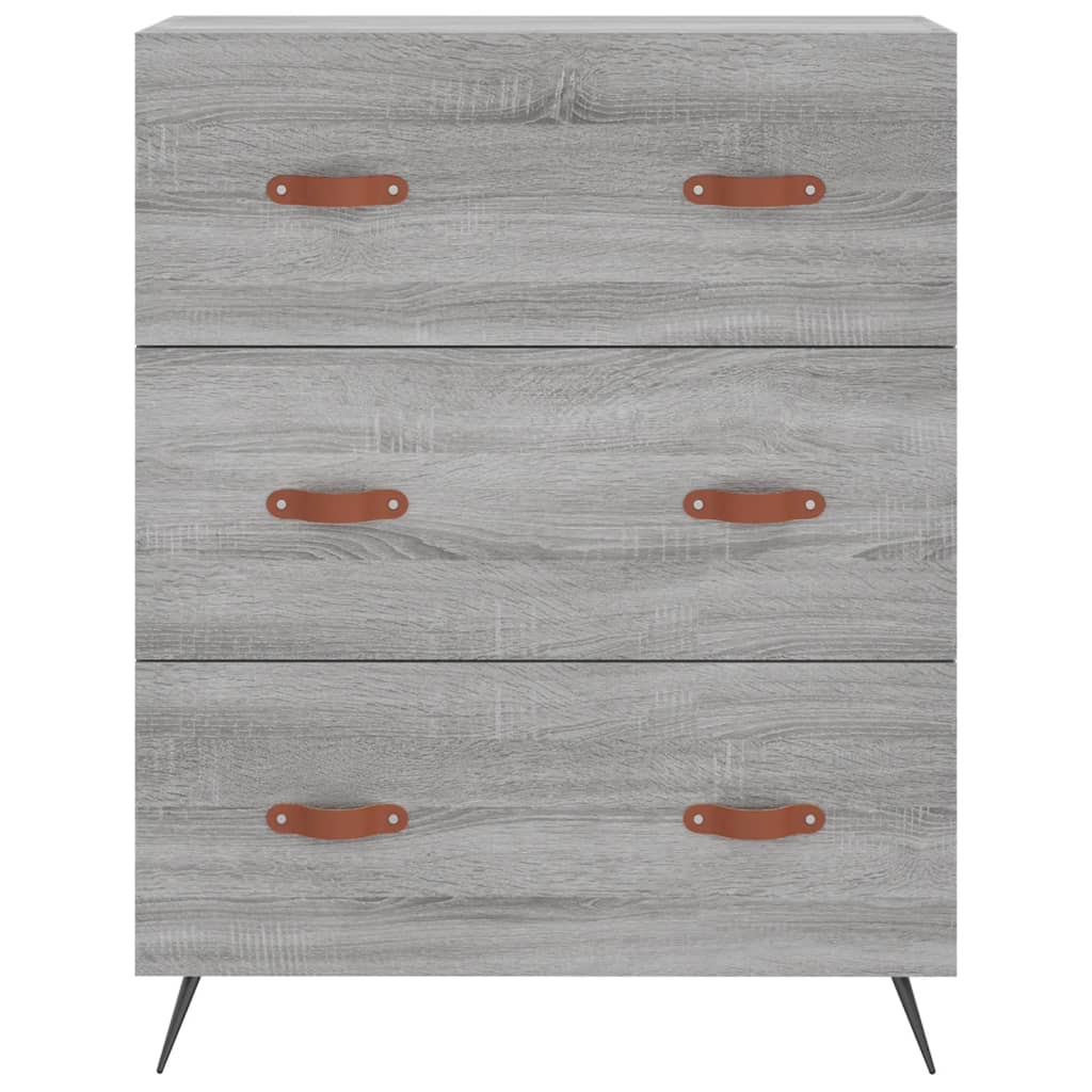 Highboard Grey Sonoma 69,5x34x180 cm Engineered Wood