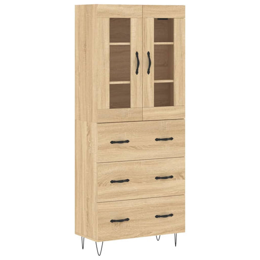 Highboard Sonoma Oak 69.5x34x180 cm Engineered Wood