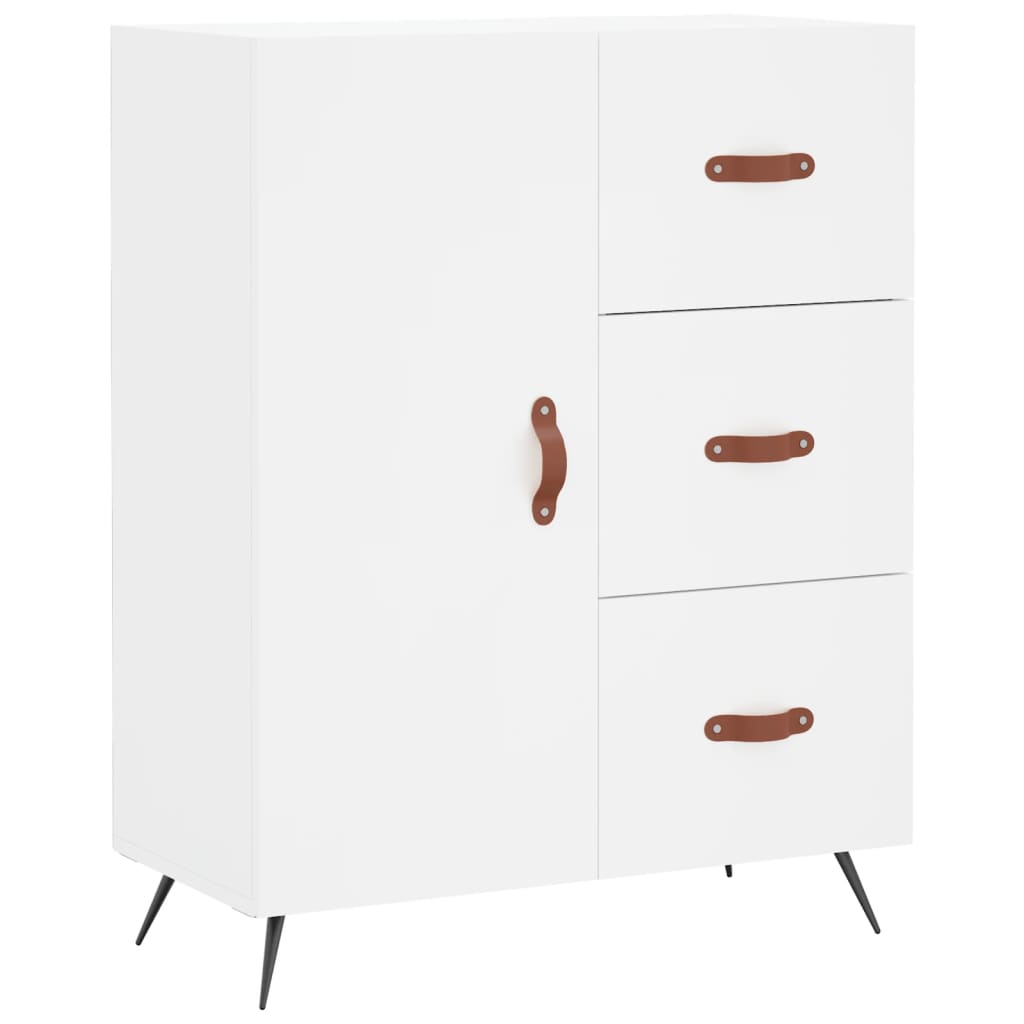 Highboard White 69,5x34x180 cm Engineered Wood