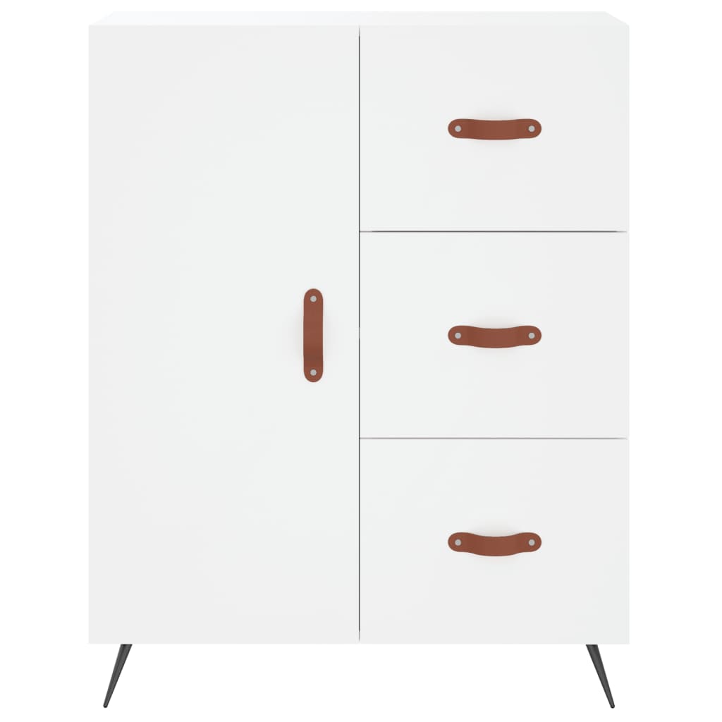 Highboard White 69,5x34x180 cm Engineered Wood