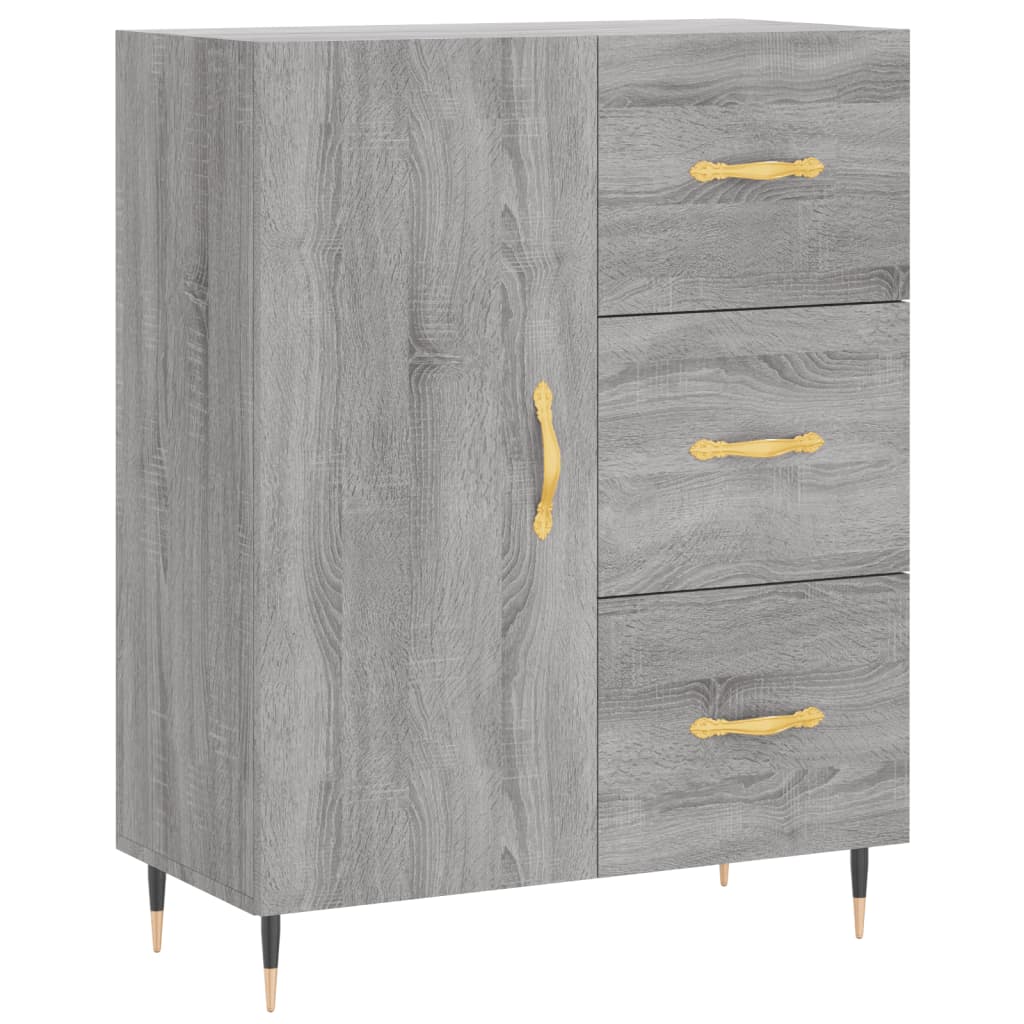 Highboard Grey Sonoma 69,5x34x180 cm Engineered Wood