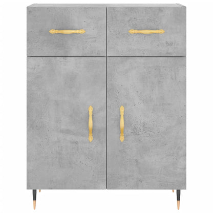 Highboard Concrete Grey 69,5x34x180 cm Engineered Wood