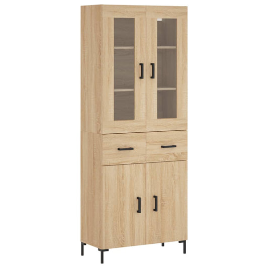 Highboard Sonoma Oak 69.5x34x180 cm Engineered Wood