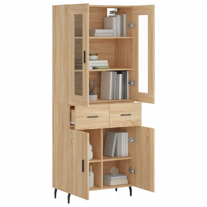 Highboard Sonoma Oak 69.5x34x180 cm Engineered Wood