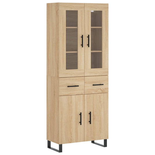 Highboard Sonoma Oak 69.5x34x180 cm Engineered Wood