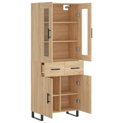 Highboard Sonoma Oak 69.5x34x180 cm Engineered Wood