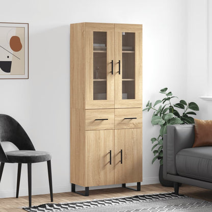 Highboard Sonoma Oak 69.5x34x180 cm Engineered Wood