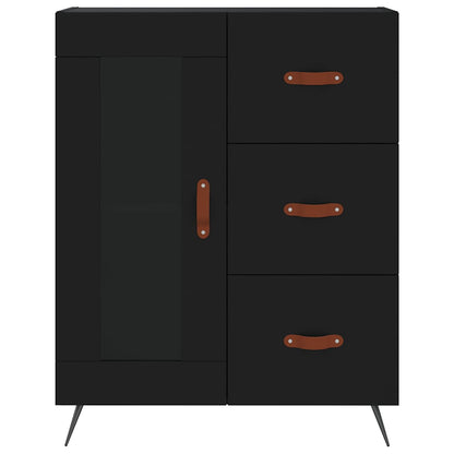 Highboard Black 69,5x34x180 cm Engineered Wood
