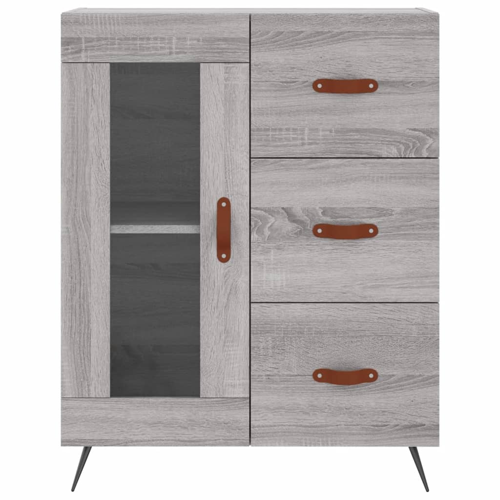 Highboard Grey Sonoma 69,5x34x180 cm Engineered Wood