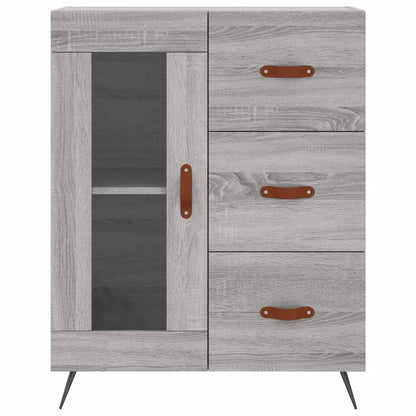 Highboard Grey Sonoma 69,5x34x180 cm Engineered Wood