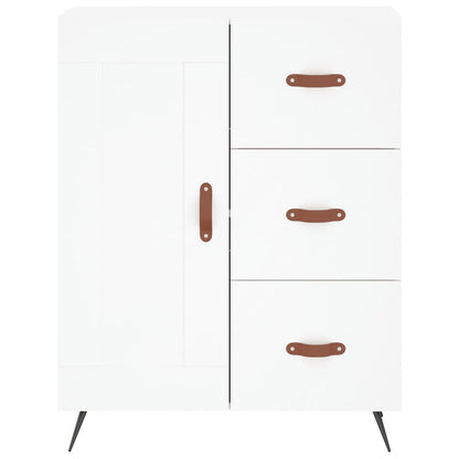 Highboard White 69,5x34x180 cm Engineered Wood