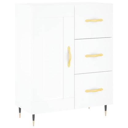 Highboard White 69,5x34x180 cm Engineered Wood