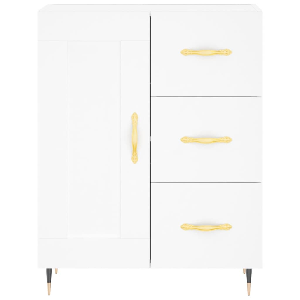Highboard White 69,5x34x180 cm Engineered Wood