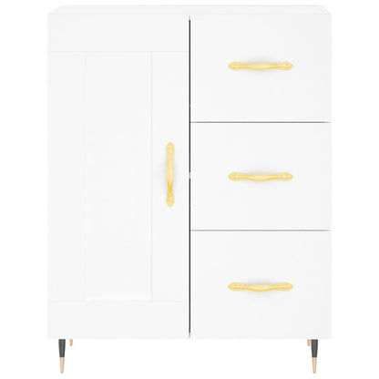 Highboard White 69,5x34x180 cm Engineered Wood