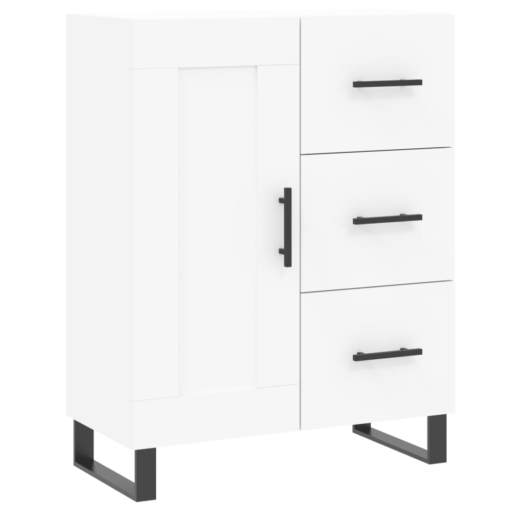 Highboard White 69.5x34x180 cm Engineered Wood