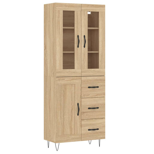 Highboard Sonoma Oak 69.5x34x180 cm Engineered Wood
