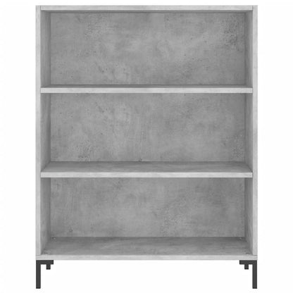 Highboard Concrete Grey 69.5x34x180 cm Engineered Wood