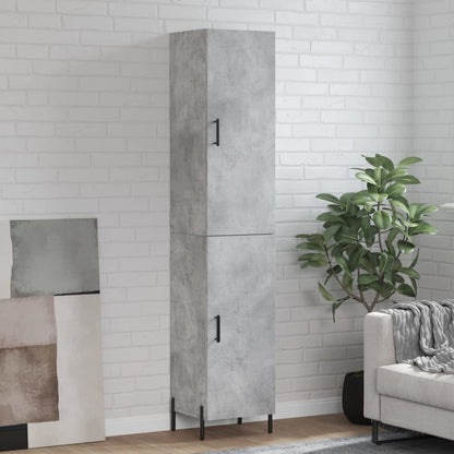 Highboard Concrete Grey 34,5x34x180 cm Engineered Wood