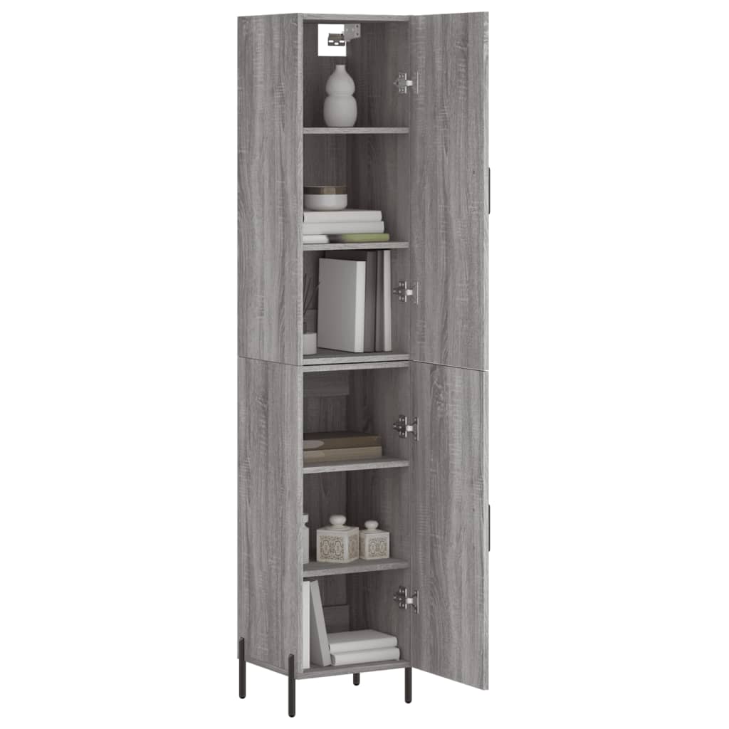 Highboard Grey Sonoma 34,5x34x180 cm Engineered Wood