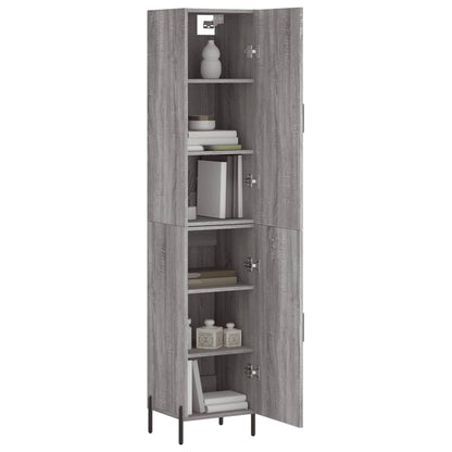 Highboard Grey Sonoma 34,5x34x180 cm Engineered Wood