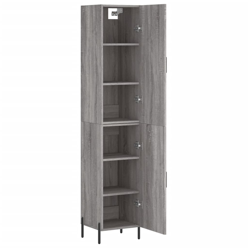 Highboard Grey Sonoma 34,5x34x180 cm Engineered Wood