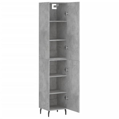 Highboard Concrete Grey 34,5x34x180 cm Engineered Wood