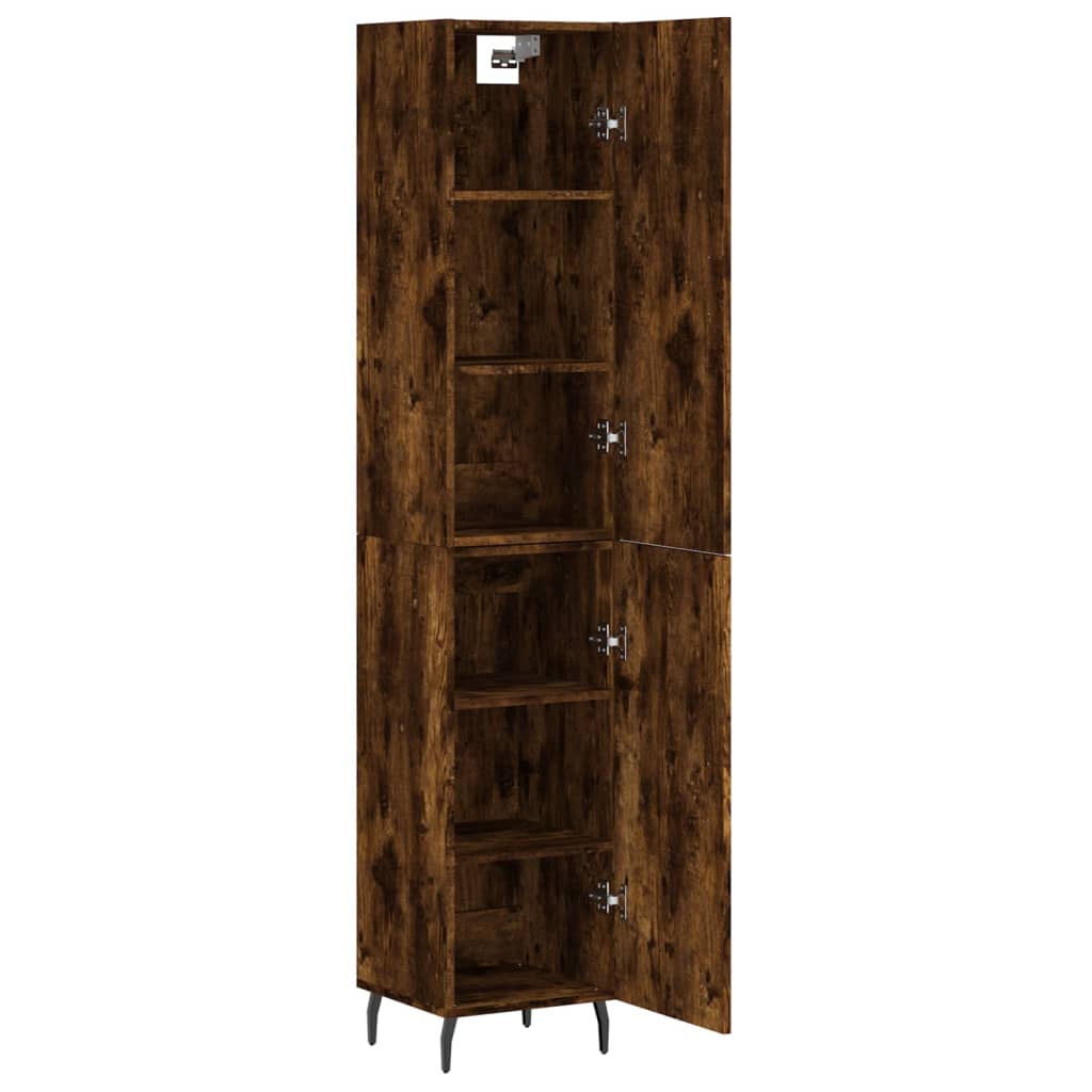 Highboard Smoked Oak 34,5x34x180 cm Engineered Wood
