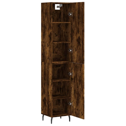 Highboard Smoked Oak 34,5x34x180 cm Engineered Wood
