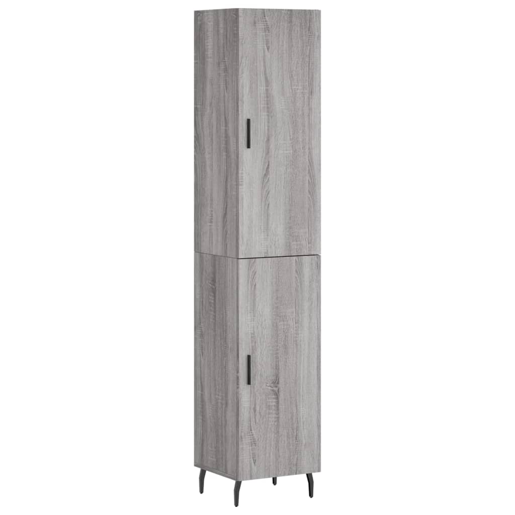 Highboard Grey Sonoma 34,5x34x180 cm Engineered Wood