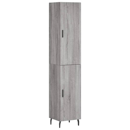 Highboard Grey Sonoma 34,5x34x180 cm Engineered Wood
