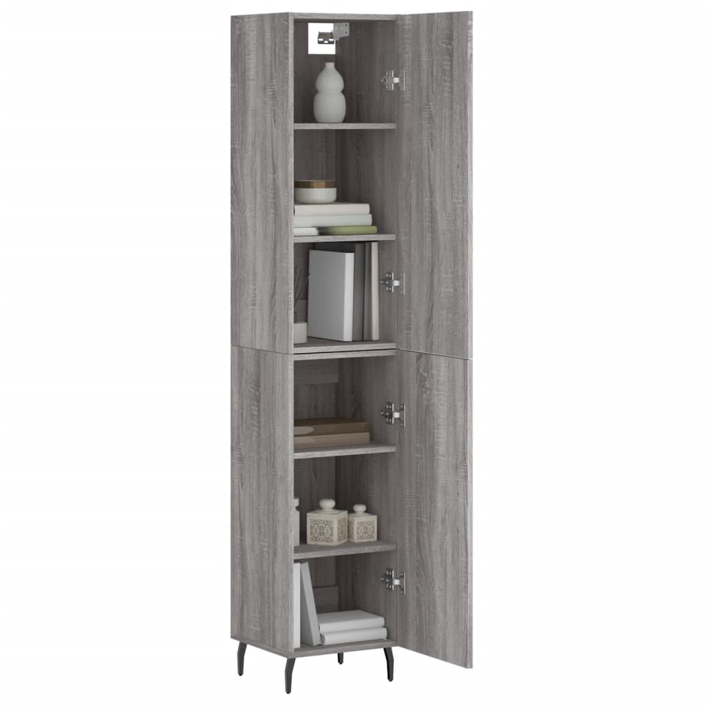 Highboard Grey Sonoma 34,5x34x180 cm Engineered Wood
