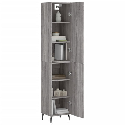 Highboard Grey Sonoma 34,5x34x180 cm Engineered Wood